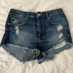 High waisted Jean shorts